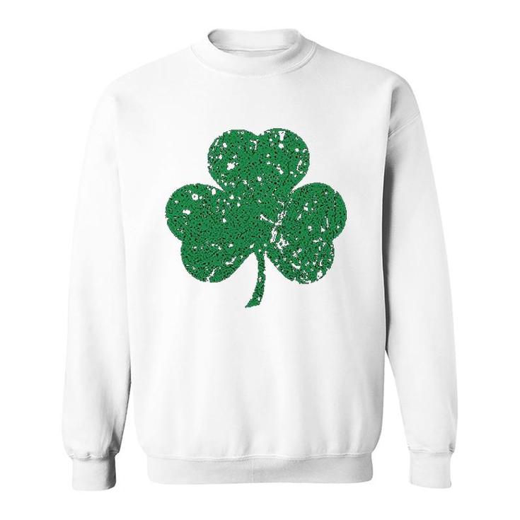 Green Three Leaf Clover St Patricks Day Sweatshirt