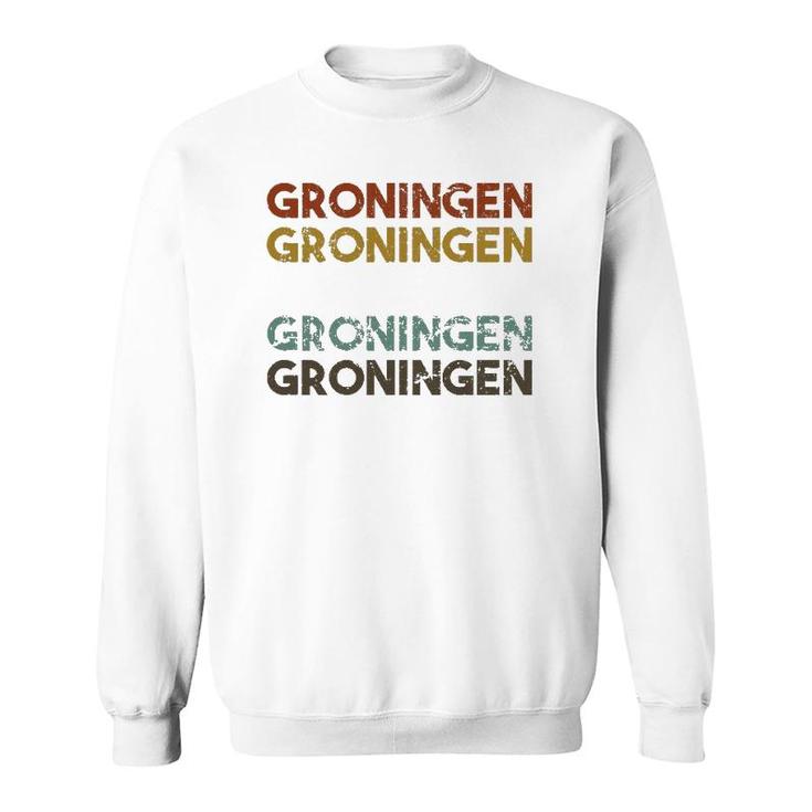 Groningen Netherlands Vintage 80'S Style Sweatshirt
