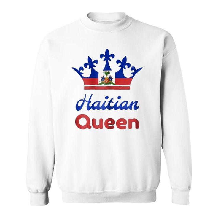 Haitian Queen Womens'  Perfect Haiti Crown Flag Gift Sweatshirt