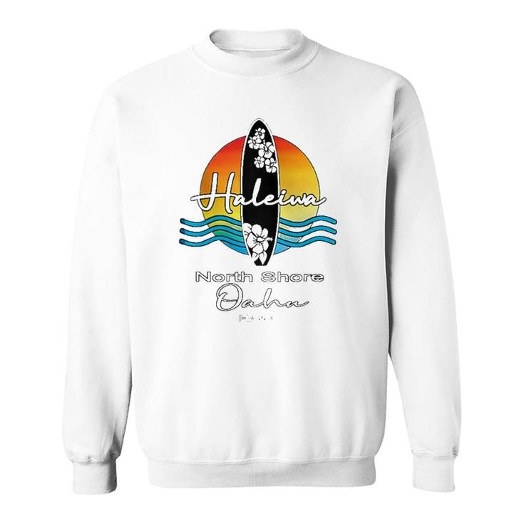 Haleiwa North Shore Oahu Hawaii Surfer Paradise Souvenir Zip Sweatshirt