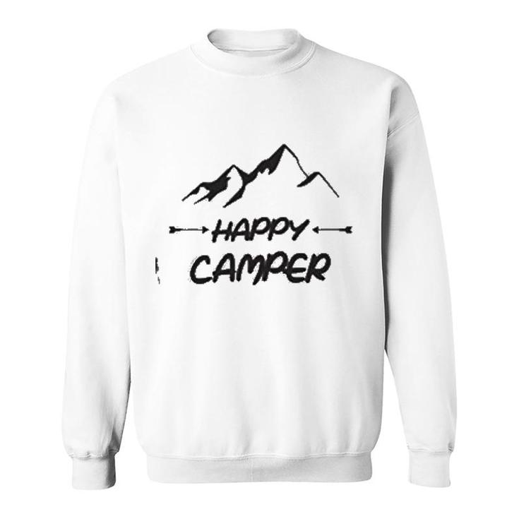 Happy Camper Mountain Scene Sweatshirt