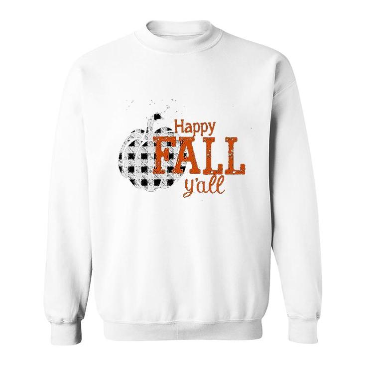 Happy Fall Yall Pumpkin Womens Mens Funny Vintage Pumpkin Halloween Cute Sweatshirt