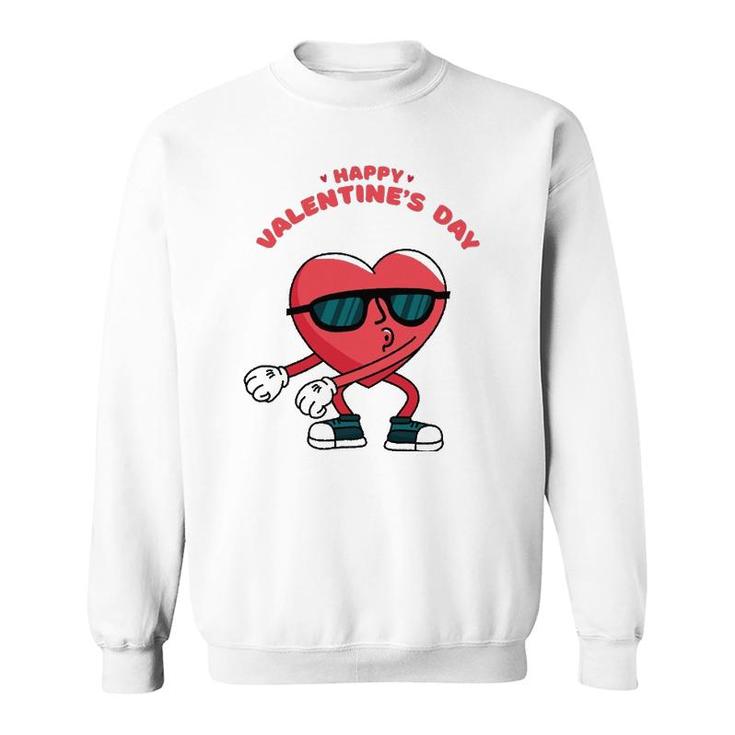 Happy Valentine's Day Funny Heart Valentine's Day Sweatshirt