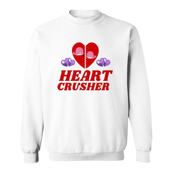 Happy Valentine's Day Heart Valentine White Romantic Sweatshirt