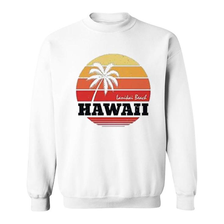 Hawaii Lanikai Beach Retro 90s Sweatshirt