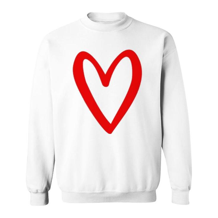Heart Love Retro Vintage Tiny Red Heart Valentine's Day Sweatshirt