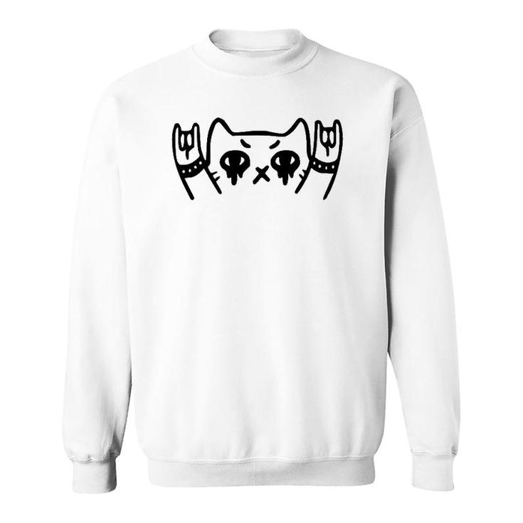Heavy Metal Cat Lover Sweatshirt