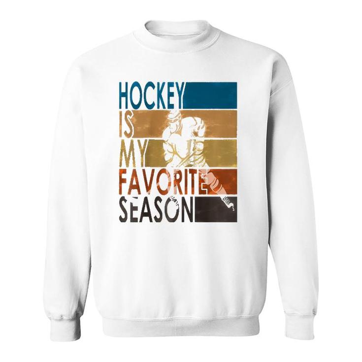 Hockey Is My Favorite Season Gamer Mode Cool Raglan Baseball Tee Sweatshirt