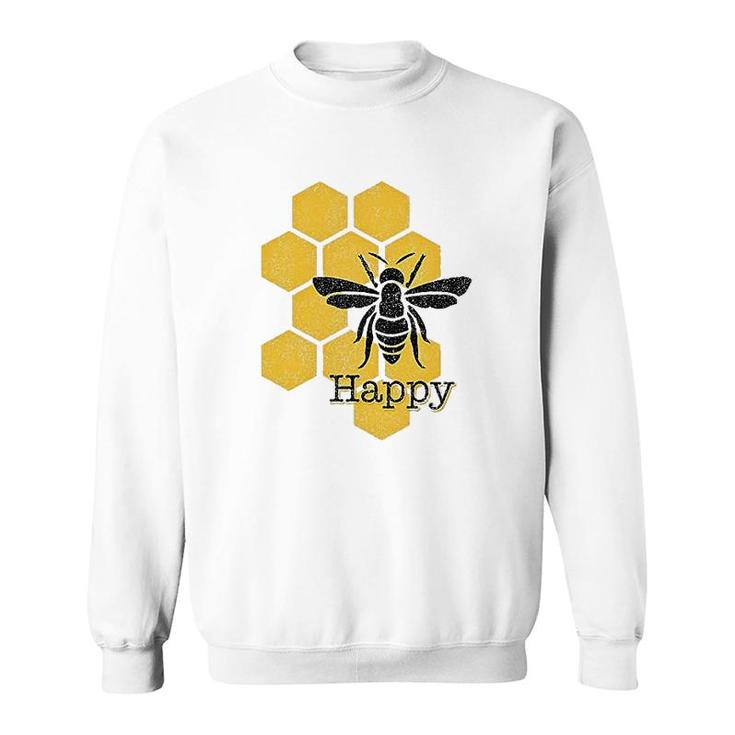Honeycomb Bee Happy Sweatshirt