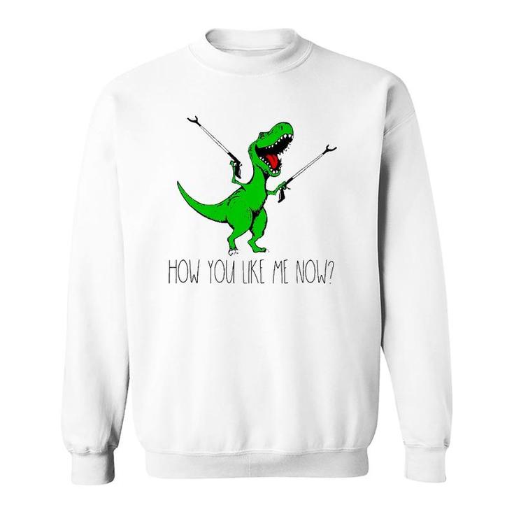 How You Like Me Now T Rex Green Dinosaur Funny Sweatshirt