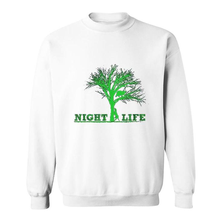 Hunting Night Life Raccoon Gifts Sweatshirt