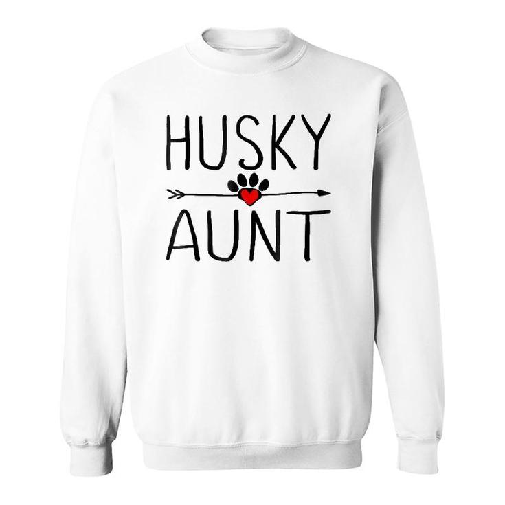 Husky Aunt Funny Dog Lover Auntie Gift For Mothers Day Sweatshirt