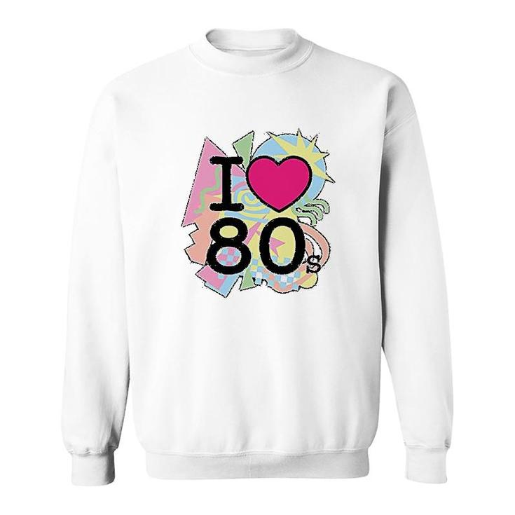 I Love 80s Old School Band Concert Sweatshirt