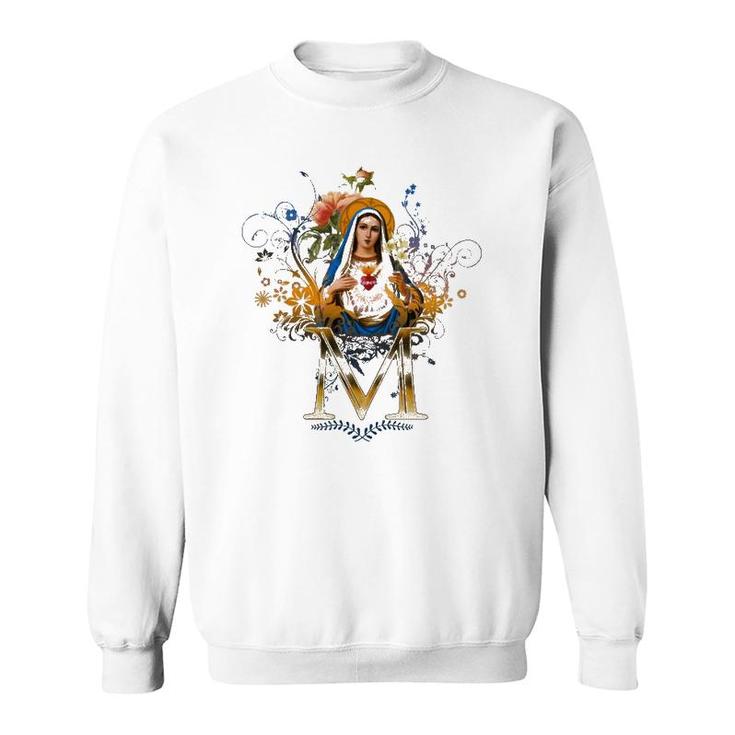 Immaculate Heart Of Mary Our Lady Blessed Mother Catholic Sweatshirt