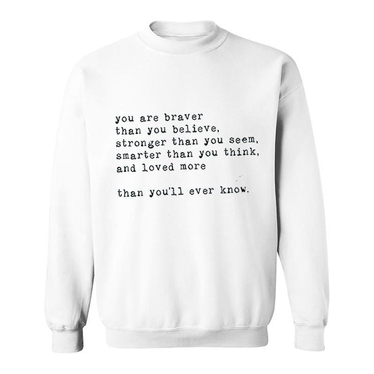 Inspirational Quotes Letter Printing Sweatshirt
