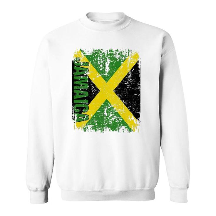 Jamaica Big Flag Vintage Men Women Kids Purple Jamaica Sweatshirt