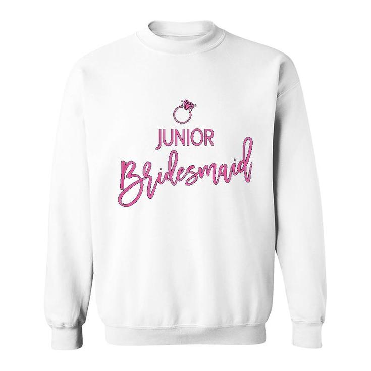 Jr Bridesmaid And Ring Script Pink Sweatshirt