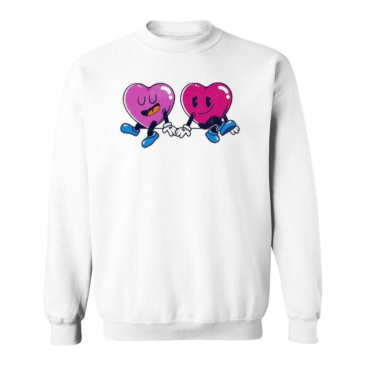 Kawaii Conversation Hearts Valentine's Day Sweatshirt