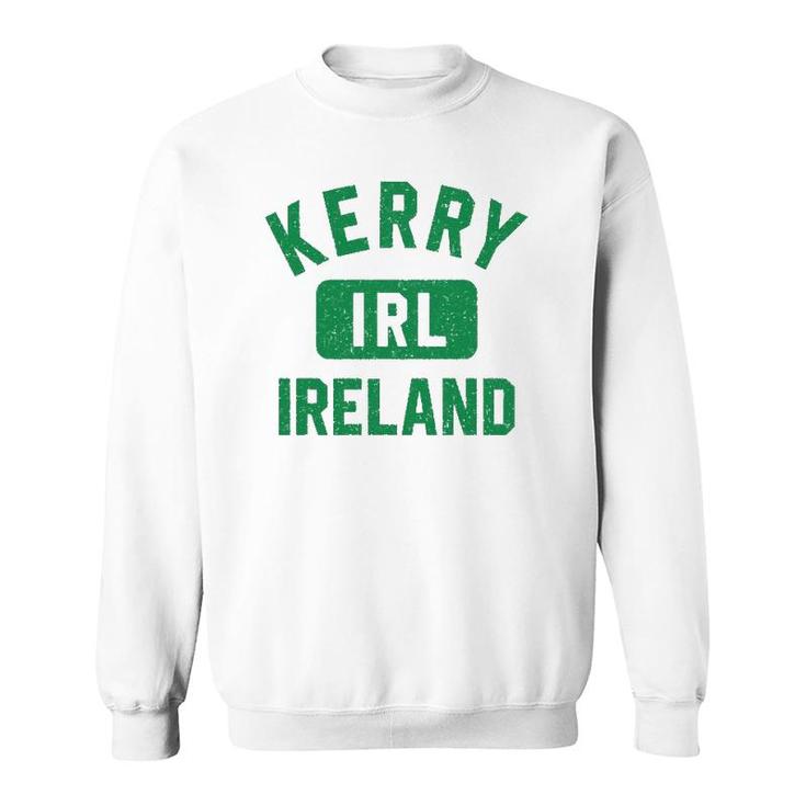 Kerry Ireland Irl Gym Style Distressed Green Print  Sweatshirt