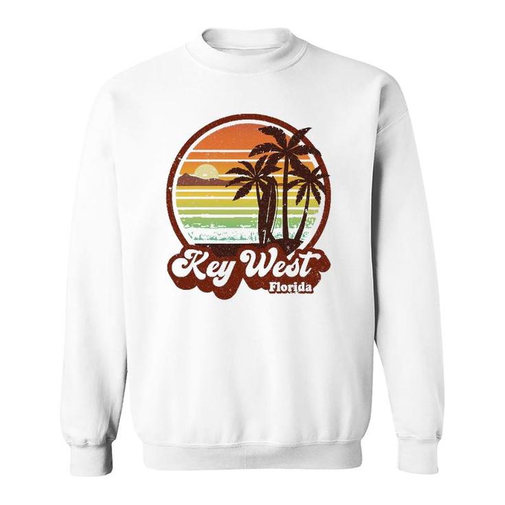 Key West Souvenirs Florida Vintage Surf Surfing Retro 70S Sweatshirt