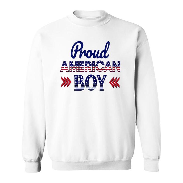 Kids 4Th Of July Patriotic Proud American Boy - Matching Family Sweatshirt