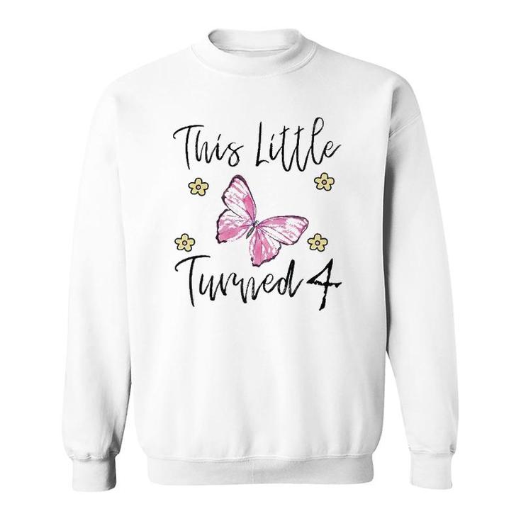 Kids Butterfly Themed Birthday Party Gift For A 4 Years Old Sweatshirt