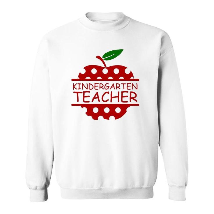 Kindergarten Teacher Teaching Lover Apple Sweatshirt