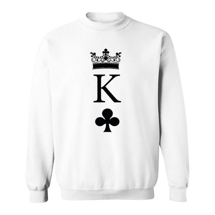 King Of Clubs For Valentine Matching Couple Sweatshirt