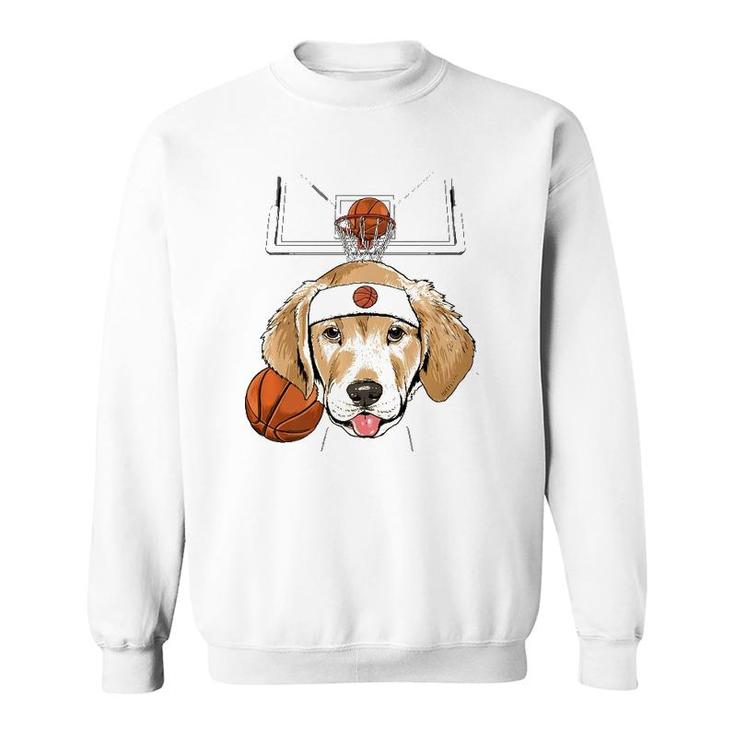 Labrador Basketball Dog Lovers Basketball Player  Sweatshirt