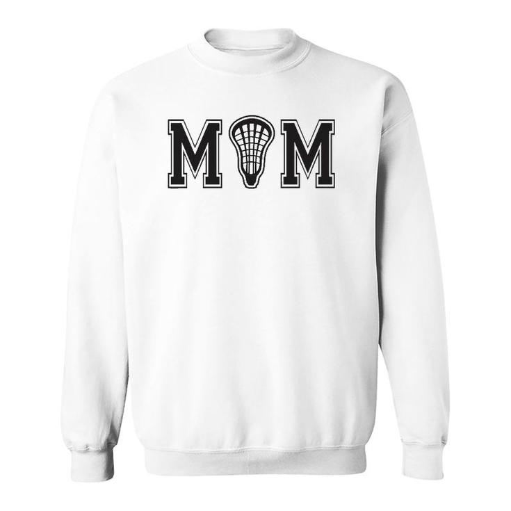 Lacrossefor Mom With Lax Stick Head Gift Sweatshirt