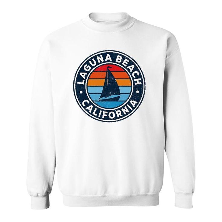 Laguna Beach California Ca Vintage Sailboat Retro 70S Sweatshirt