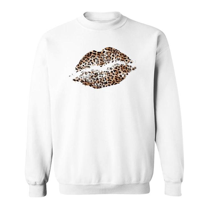 Leopard Print Lips Cheetah Spots Sweatshirt