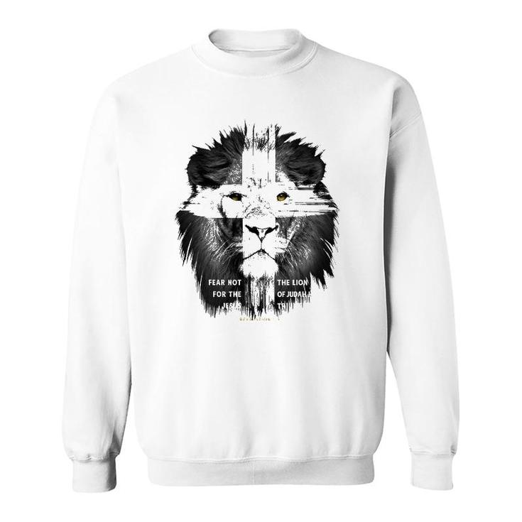 Lion Cross Jesus Christian Lord God Believer Gift Sweatshirt
