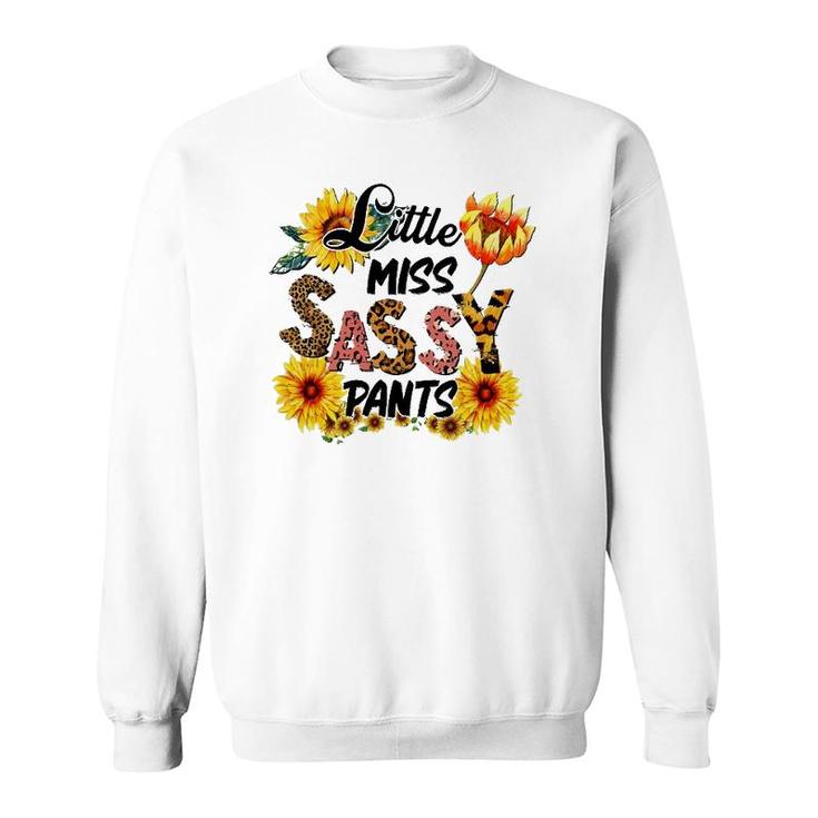Little Miss Sassy Pants Cowhide Sunflower Leopard Western Sweatshirt