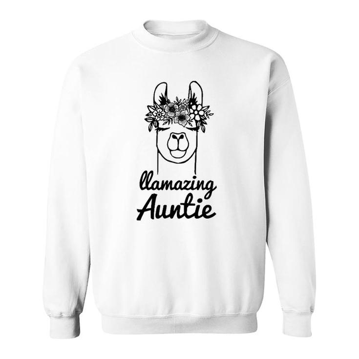 Llama Auntie And Llamazing Bestie Aunt Niece Matching Outfit Sweatshirt