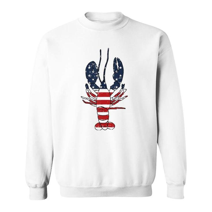 Lobster 4Th Of July American Flag Sea Ocean Lover Patriotic Tank Top Sweatshirt