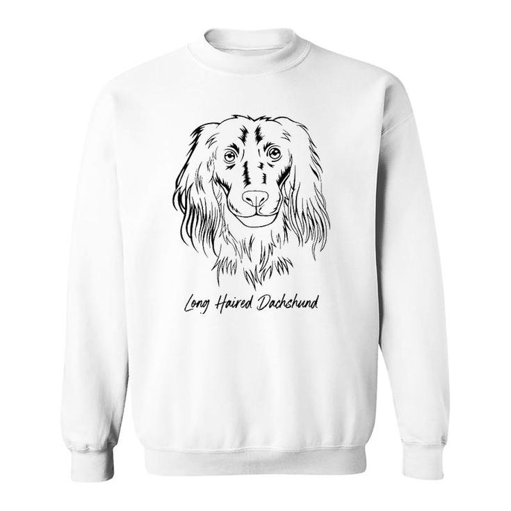 Long Haired Dachshund Dog Lover Gift Sweatshirt