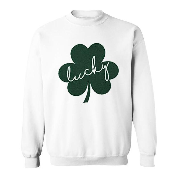 Lucky St Patricks Day Irish Shamrock Sweatshirt