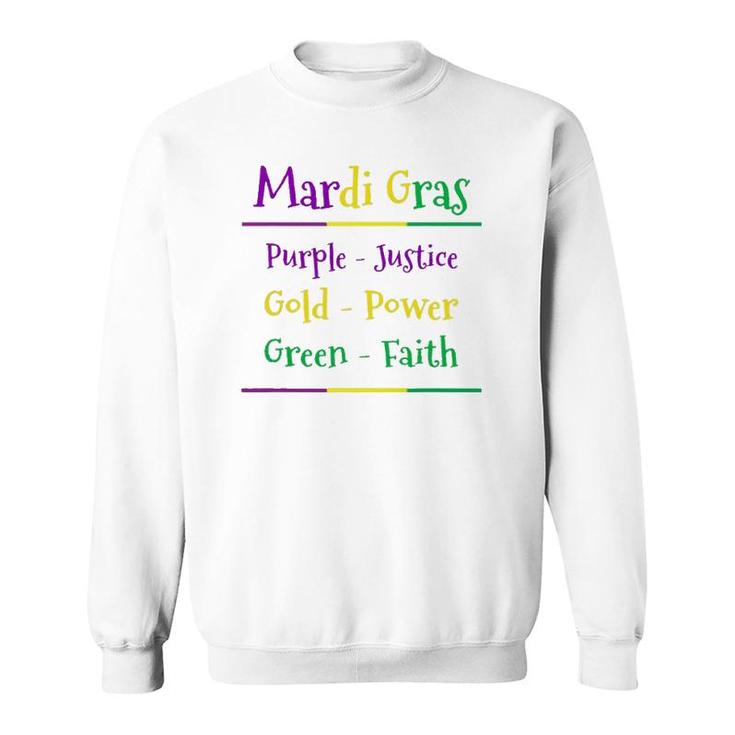 Mardi Gras Purple Green & Gold Sweatshirt