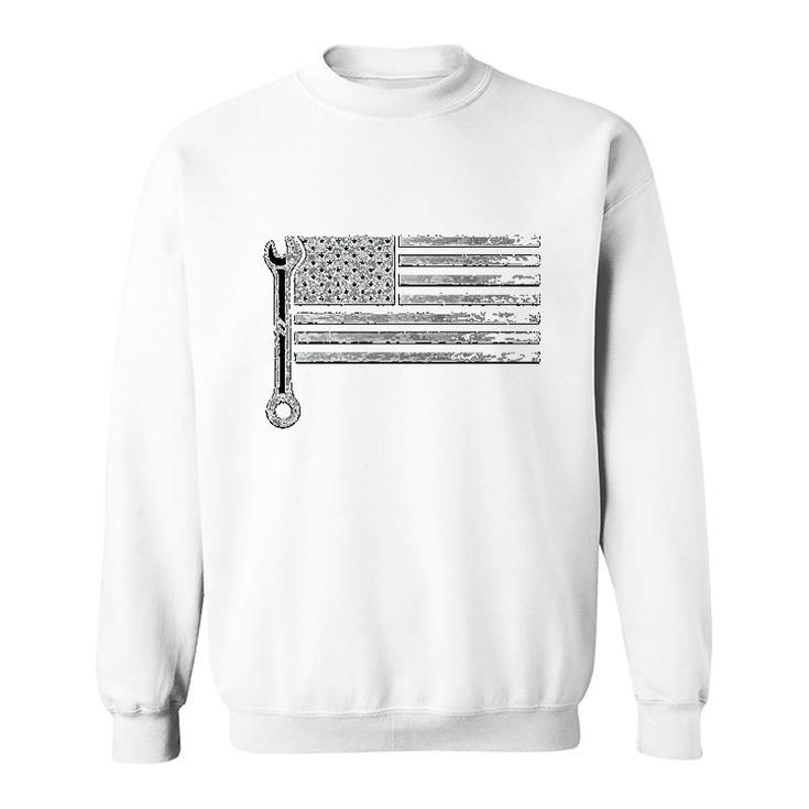 Mechanic American Flag Auto Repair Sweatshirt