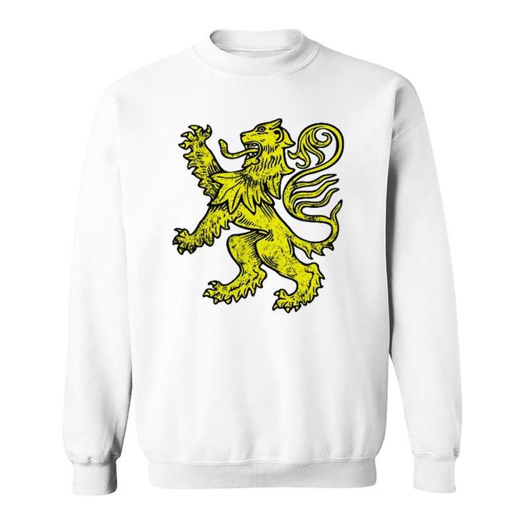 Medieval Royal Lion Distressed Gift Sweatshirt