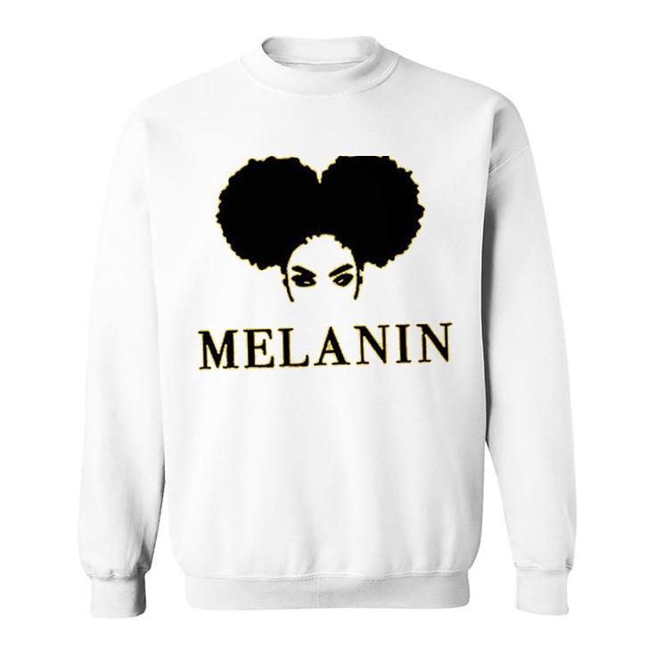 Melanin Graphic Afro Woman Black History Sweatshirt