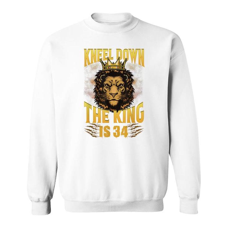 Mens 34Th Birthday King Gifts For 34 Years Old Boy  Sweatshirt