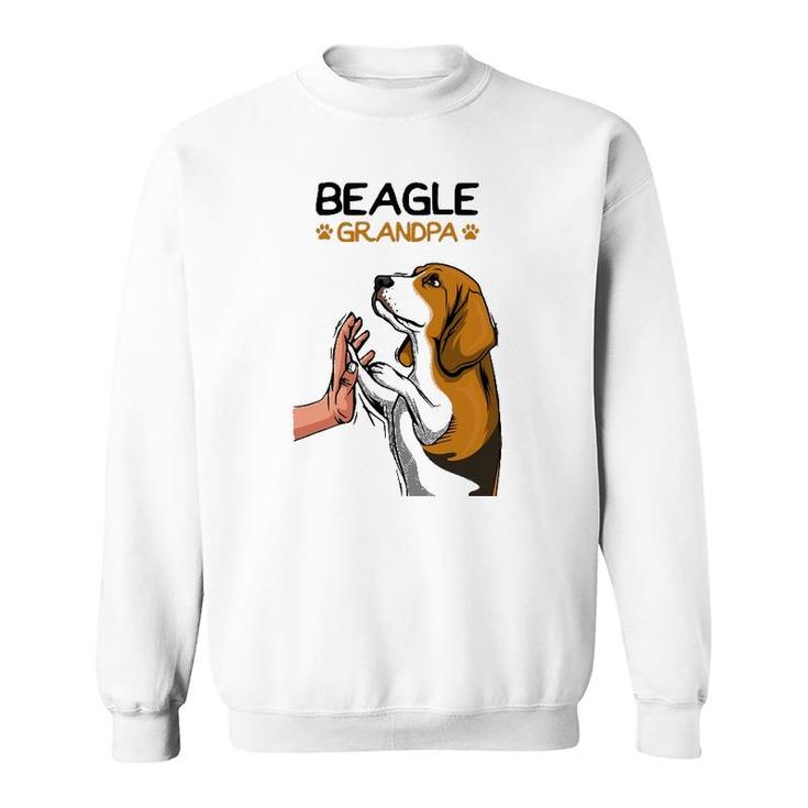 Mens Beagle Grandpa Dog Dad Sweatshirt