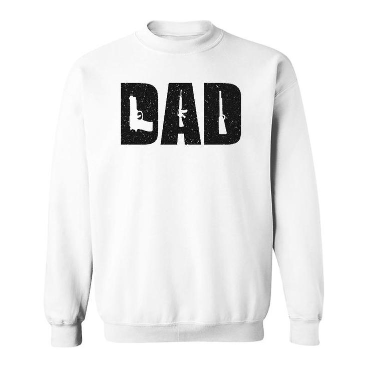 Mens Dad And Guns Collection Vintage Father's Day Sweatshirt