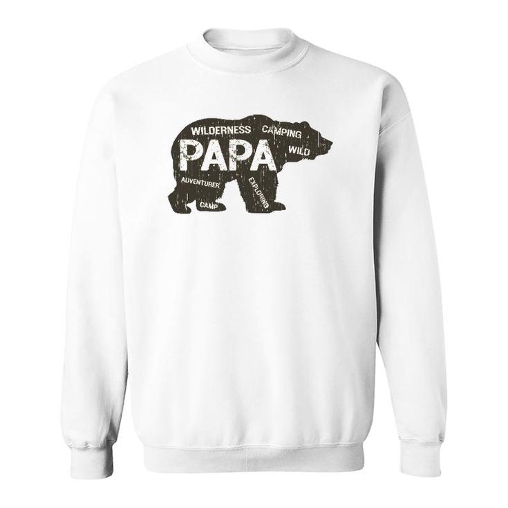 Men's Papa Camping Bear Top Camper Grandpa Gifts For Men Sweatshirt