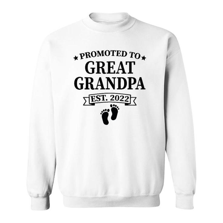 Mens Promoted To Great Grandpa Est 2022, Baby Announcement Gift Sweatshirt