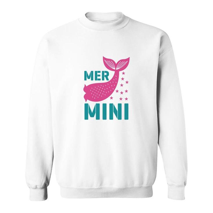 Mer Mini Mermaid Matching Family Cute Sweatshirt