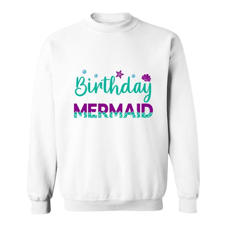 Mermaid Matching Family Birthday Blue Purple Sweatshirt