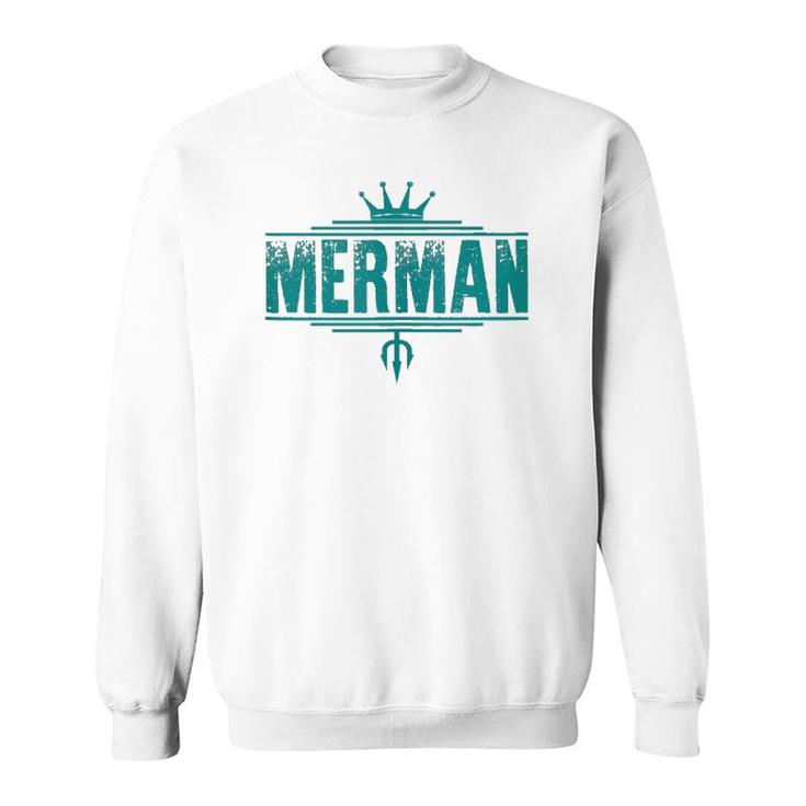 Merman - Easy Men's Halloween Costume - Mermaid  Sweatshirt